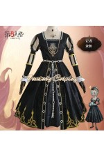 Identity V Journalist Alice DeRoss Eternity Black Dress Gothic Cosplay Costume